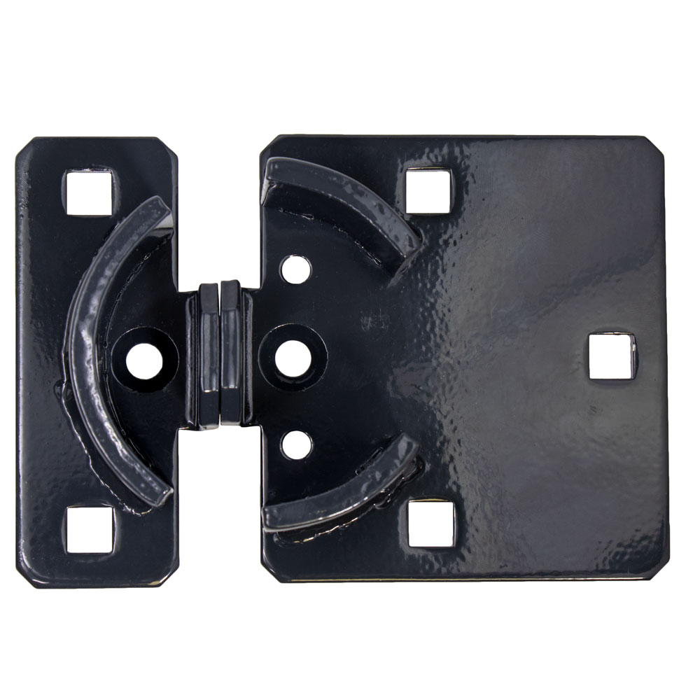 Steel Shrouded Hockey PuckStyle Lock Hasp w/ Hidden Security Holes