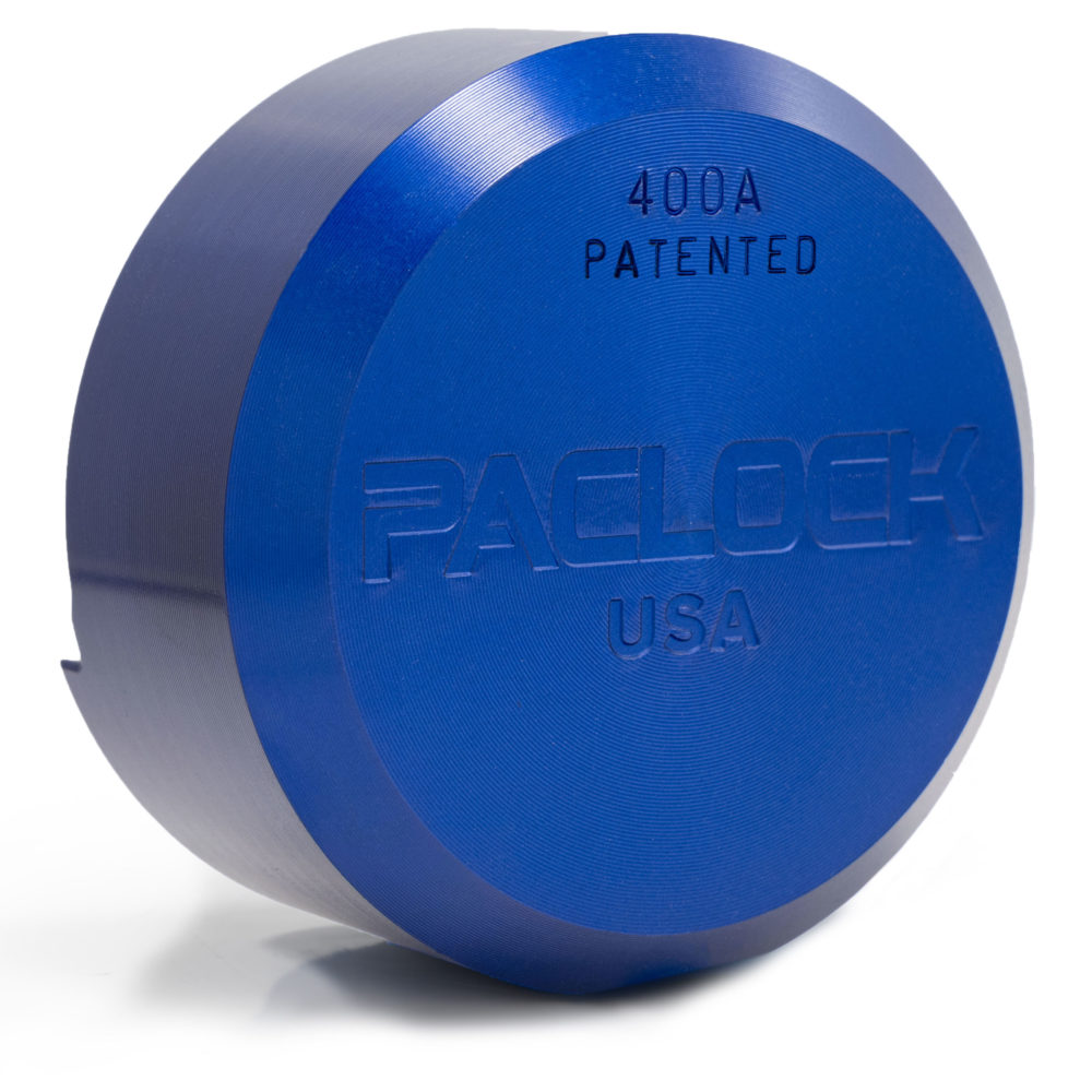 HiddenShackle Aluminum Stepped Back HockeyPuckStyle Lock PACLOCK