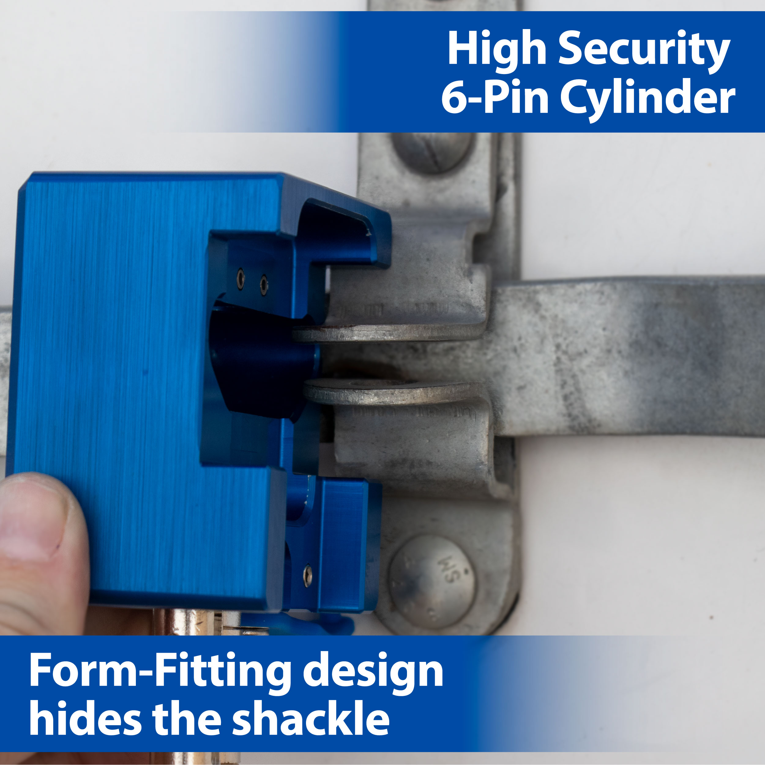 Hidden-Shackle Aluminum Trailer Door Lock - PACLOCK